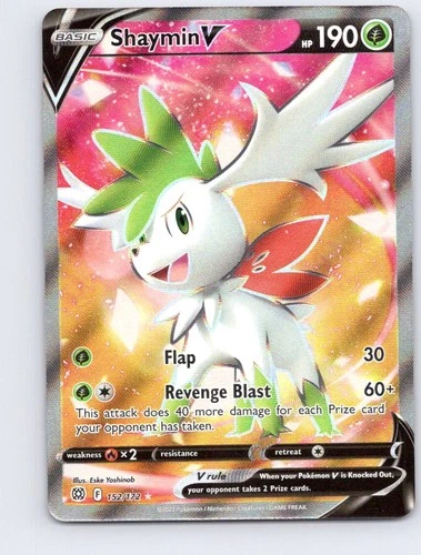Shaymin V (Full Art) Ultra Rare SWSH09: Brilliant Stars 152/172 NM Holo