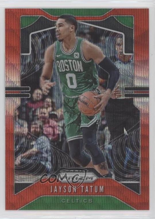 2019-20 Panini Prizm Ruby Wave Prizm Jayson Tatum #39 1d4