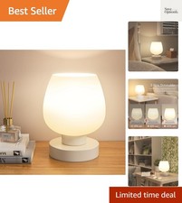 Touch Table Lamp for Nightstand - Small Bedside Lamp for Bedroom Living Room ...