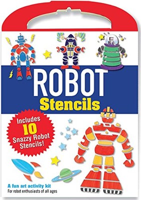 ROBOT STENCILS By Peter Pauper Press & David Cole Wheeler - Hardcover BRAND NEW