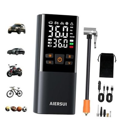 Tire Inflator Portable Air Compressor, Cordless 5-in-1 Smart Pump for
