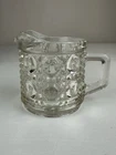 Vintage 1970s Federal Glass Clear Windsor Button Creamer Pitcher