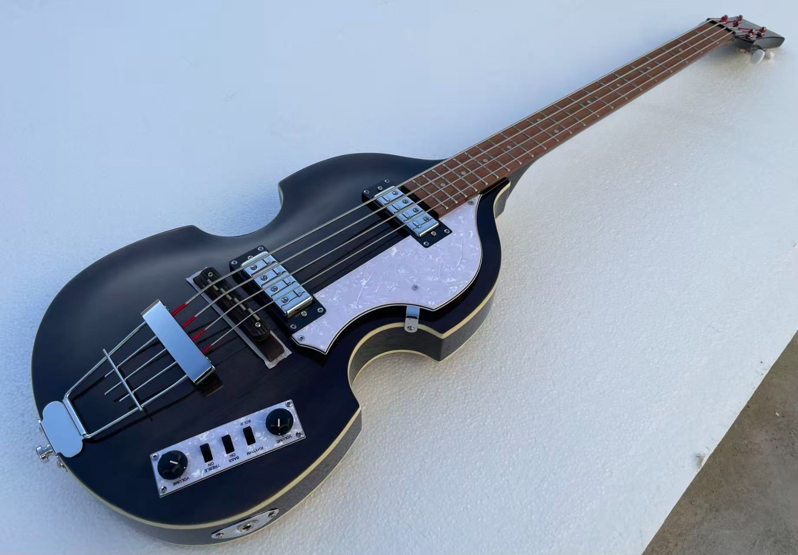 30" HI Series B-Bass Violin Electric Bass Guitar Flame Maple Back Glossy Finish