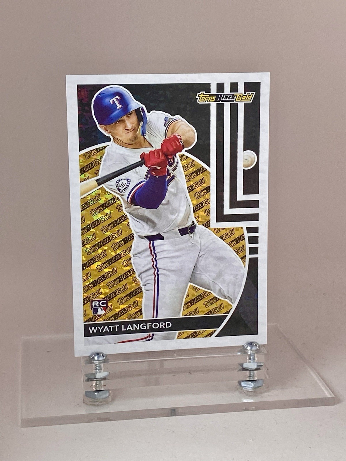 2024 Topps Update Series Topps Black Gold - Wyatt Langford RC #BG-10, RANGERS