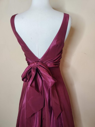Nicole Miller Collection Fit Flare Midi Dress Size 2 Womens Tie Back Bow - Picture 8 of 9