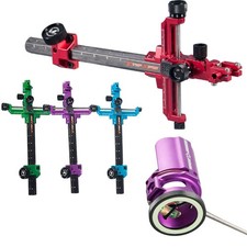 9" Carbon Bar Sight 2X 4X 6X 8X Lens Archery Compound Bow Competition Shoot R/LH