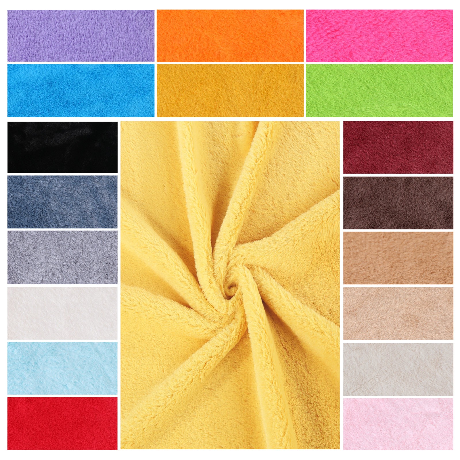 Panel de Tela de Pelo Sintético 160x20cm para Manualidades y Juguetes, Neotrims