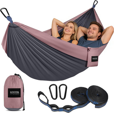 Camping Hammock, Portable Hammocks with Tree Straps & Attached Carry Bag, Campin