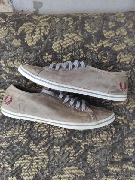 Women Fred Perry Loafers Grey Cotton 37