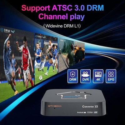 GTMEDIA 4K Android 11 Smart TV Box + ATSC 3.0 Tuner 2 in 1 OTA Tuner Support DVR
