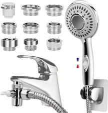 Shower Head Sink - Faucet Bathtub, Hose Sprayer Attachment with 9 Adapters, 79"