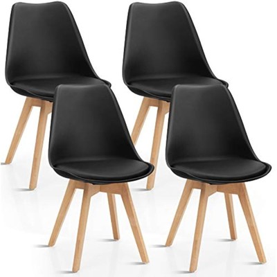 Set of 4 modern dining chairs, high backrest kitchen chairs, elegant m
