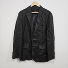 <!--F#f_0-->Alfani Blazer Sports Jacket Mens Size Small Charcoal 100% Linen Blazer Suit<!--F/-->