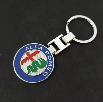 Alfa Romeo Metall Schlüsselanhänger   Klassisches Logo in edlem Design