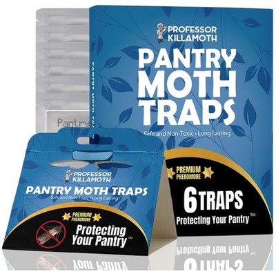Pantry Moth Traps 6 Pack - Professional Strength Pheromones