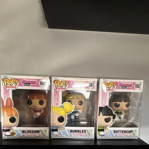 Funko Pop! Animation Powerpuff Girls Blossom #1080 Bubbles #1081 Buttercup #108…