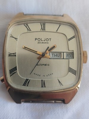Poljot Automatik Armbanduhr 23 Jewels  Datum mit Wochentag  AU 5 vergoldet ?