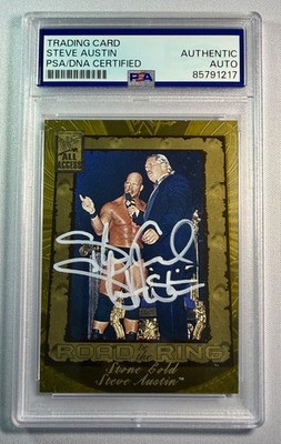 2002 Fleer All Access WWE Stone Cold Steve Austin Signed Auto Card