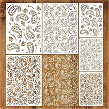6pcs Paisley Stencil for Painting Walls Large Drawing Template large
