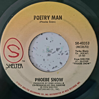 Phoebe Snow - Poetry Man / Either or Both - Rare 1974 Folk Rock US Import 7''