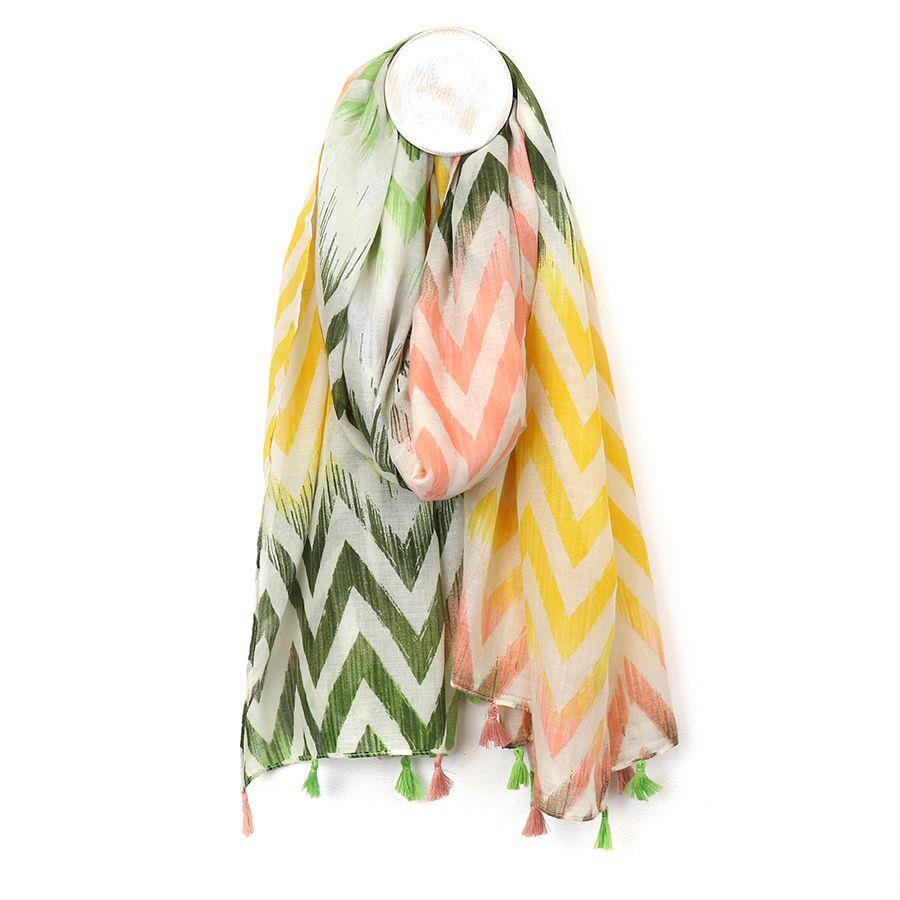 Womens Large Scarf Lightweight Wrap Shawl Lady Sarong Beach Chevron Mix Colours