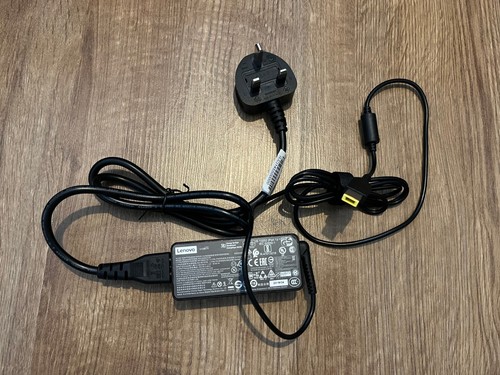 GENUINE LENOVO LAPTOP CHARGER 20V - 3.25A, 65W RECTANGLE TIP WITH POWER LEAD