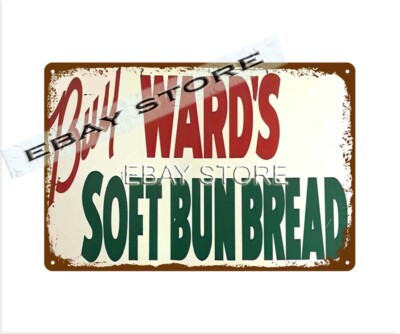 Ward's Soft Bun Bread retro tin sign man cave  artwork plaque