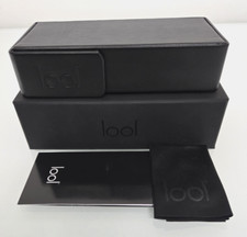 NEW  Black Leather Lool Hard Eyeglasses-Sunglasses Case, Box, Cloth