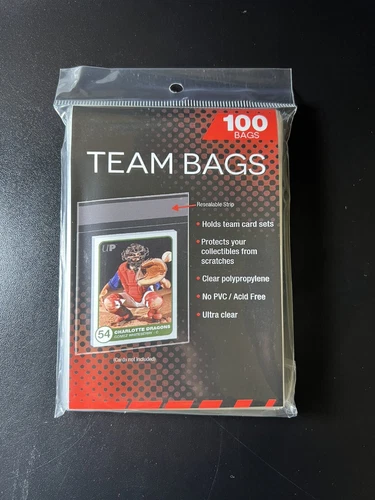 (100) Ultra Pro Resealable Team Bags 1 Pack of 100 (no logo)