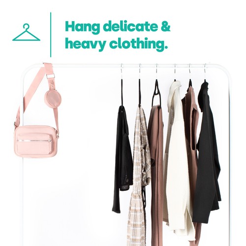 Heavy Duty Clothes Rail Rack Garment Hanging Display Stand Shoes Storage Shelves - Picture 3 of 8