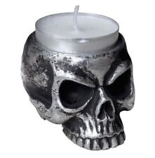 Skull Tea Light Candle Holder Celtic Gothic Tribal Samhain Halloween