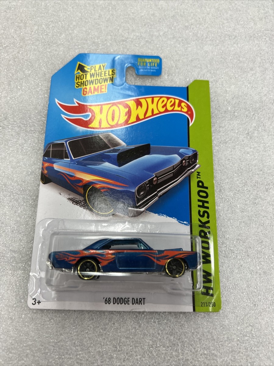 2014 Hot Wheels HW Workshop '68 Dodge Dart #211/365 Blue New On