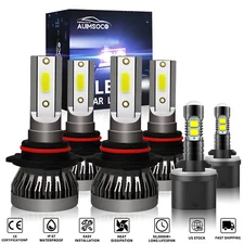 For Chevy Silverado 1999-2002 6x 6000K LED Headlight High/Low&Fog Light Bulb Kit