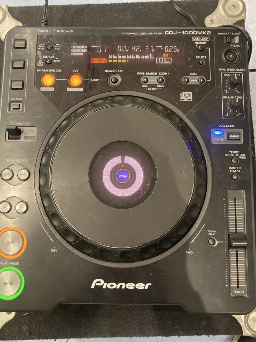 Pioneer DJ CDJ-1000MK2 Black Pair 2set Turntable | eBay