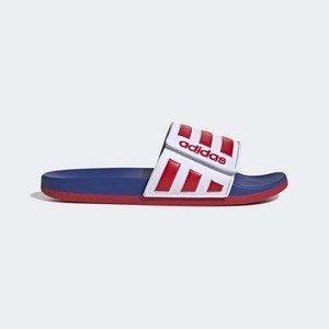 adidas slides white red blue
