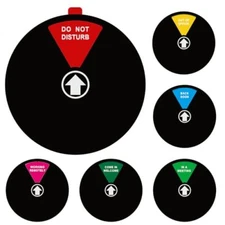 6 Options Office Door Signs, In a Meeting, Do Not Disturb, Out of Office, 