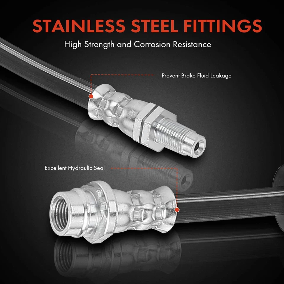 2x Manguera hidráulica de freno para Volvo XC60 2010 2011 2012 2013 2014 delantera izquierda y derecha Foto 4 de 4