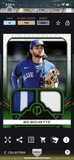 2021 Topps BUNT Bo Bichette Tribute Green Dual Relic RARE! [DIGITAL CARD}