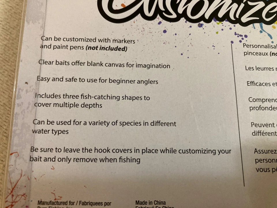 Lote de 8 paquetes - Shakespeare ¡Personalizarlo! Pinta tu propio señuelos de pesca en total Foto 4 de 4