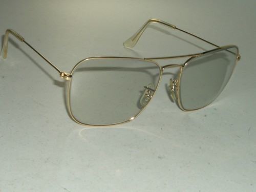 58MM VINTAGE B&L RAY-BAN GRAY CHANGEABLES 24K GP CARAVAN AVIATOR SUNGLASSES MINT - Picture 7 of 12