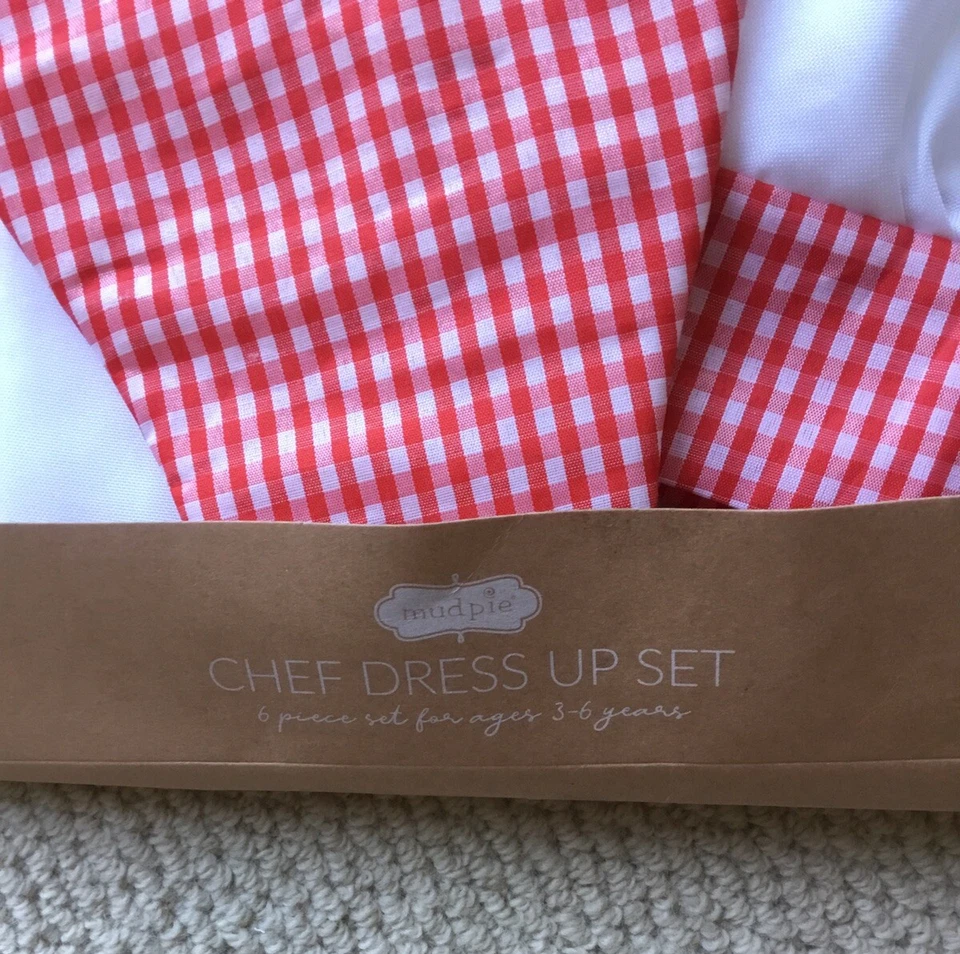 Disfraz de Chef 6 Piezas Edades 3-6 Años por Mud Pie Nuevo Foto 2 de 4