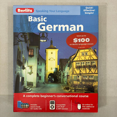 Basic German Berlitz Course Book & Audio CD SEALED Set Speaking Your Language
