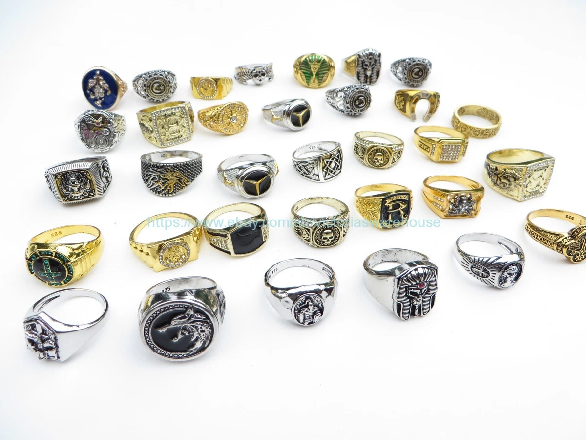 Stainless steel biker rings wholesale clearance