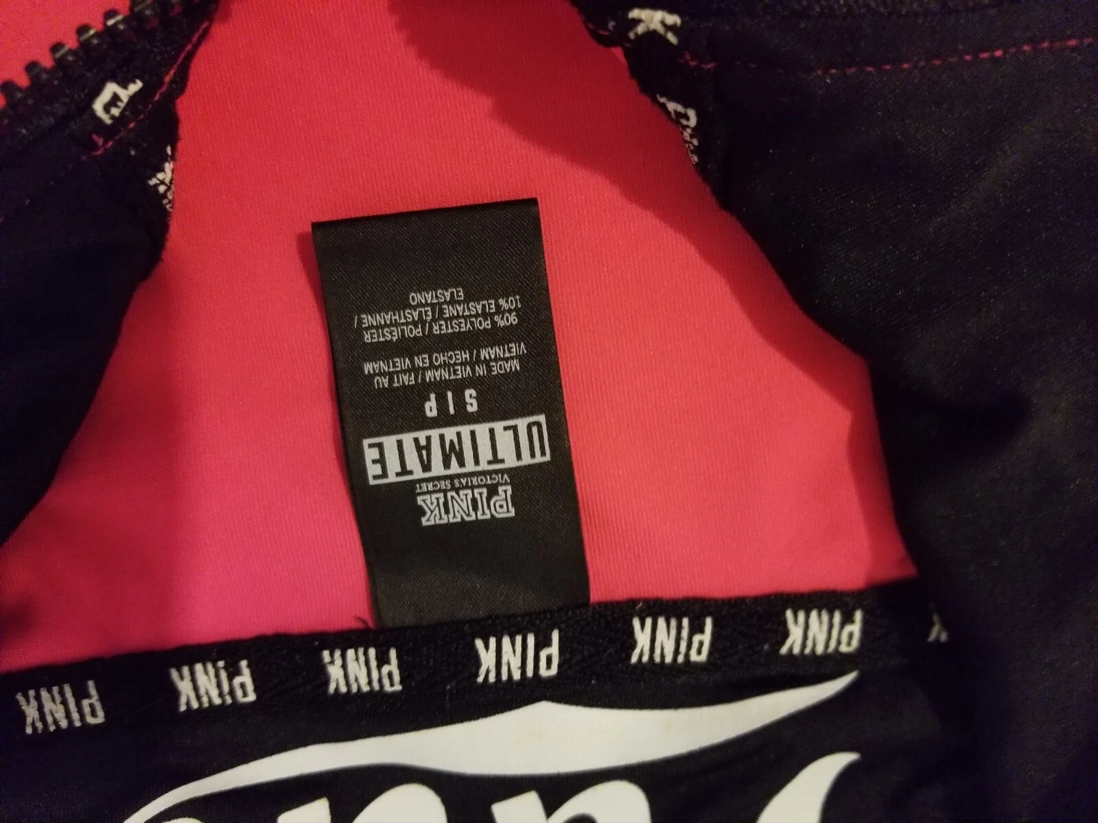 victoria-secret-vs half zip long sleeve athletic shirt