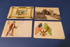 Antique St Parick's Day MONKSTOWN CASTLE Lot 4 Postcards in Plastic Sleeves