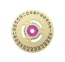 Genuine Rolex 2135 Caliber Midsize Open 6 Beige Date Wheel Disc for Ladies Watch