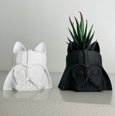 Darth Vader Hello Kitty Kreuzung Sukkulenten Pflanzgefäß 3D gedruckt, Star Wars