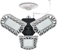 LED Garage Light,Cotanic E26 Base 6000K Daylight Deformable Ceiling Lamp,6000LM