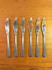 HOUSLEY PENTHOUSE DINNER KNIVES X6, STAINLESS STILL VINTAGE, 19.5CMS