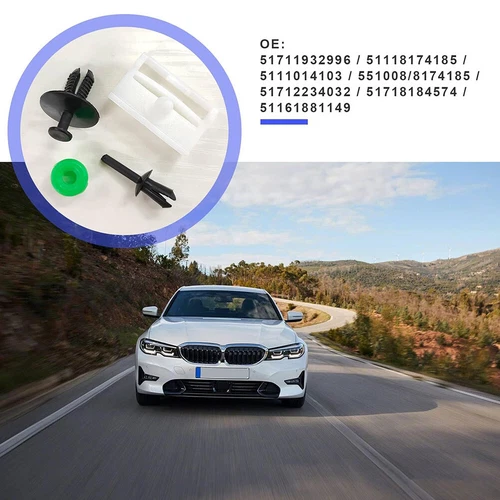 80 pezzi clip di fissaggio minigonne laterali rivetto per BMW E36 E46 E90 51711932996 - Foto 3 di 12